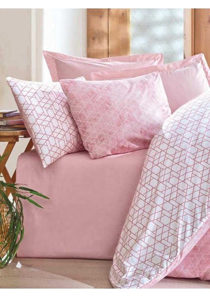 Cotton Box Çift Kişilik Nevresim Takımı Minimal Best Pembe