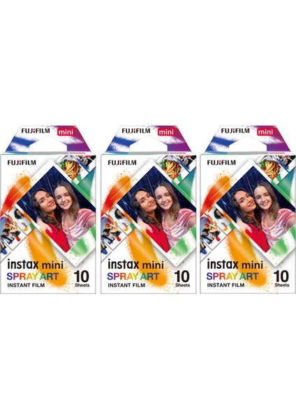 Instax Mini Spray Art 10X3 Film Seti