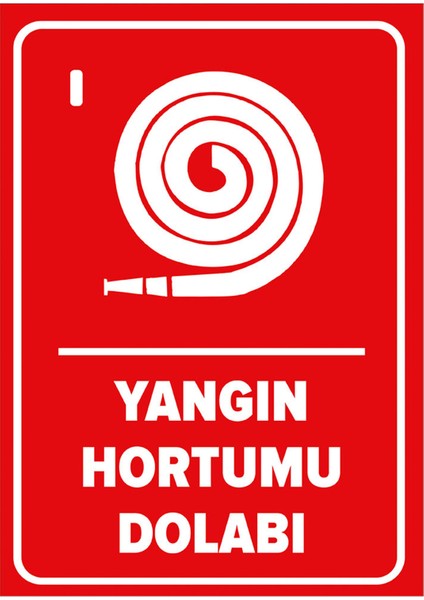 Yangın Hortumu Dolabı Levhası - Dekote Malzeme 35X50 cm