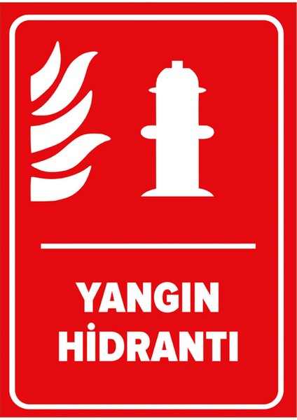 Yangın Hidrantı Levhası - Dekote Malzeme 35X50 cm