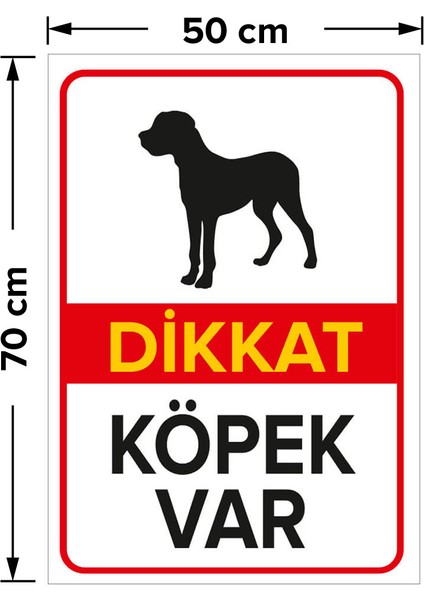 Dikkat Köpek Var Levhası Great Dane - Dekote Malzeme 50X70 cm