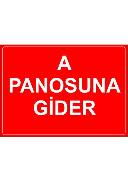 A Panosuna Gider Levhası - Dekote Malzeme 50X70 cm