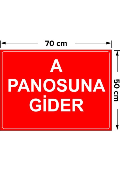 A Panosuna Gider Levhası - Dekote Malzeme 50X70 cm fiyatları