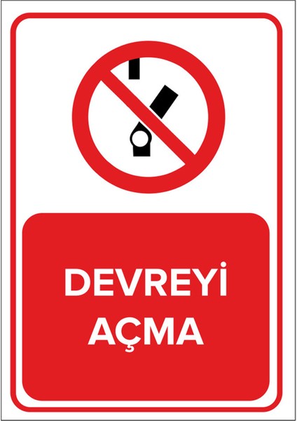 Devreyi Açma Levhası - Dekote Malzeme 50X70 cm