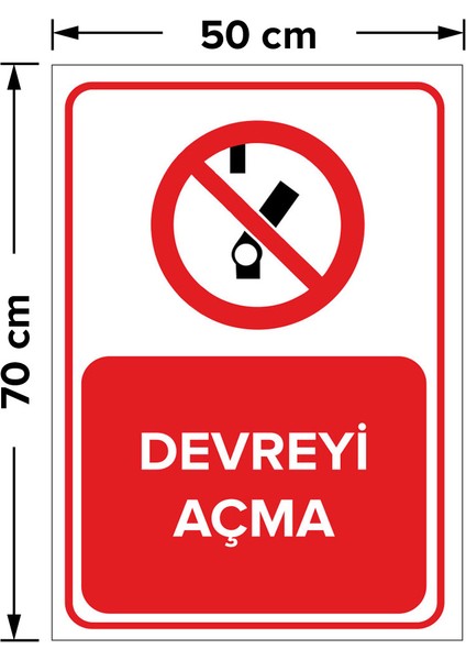 Devreyi Açma Levhası - Dekote Malzeme 50X70 cm