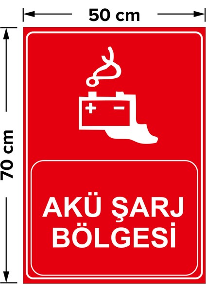 Akü Sarj Bölgesi Levhasi - Sac Malzeme 50X70 cm fiyatları