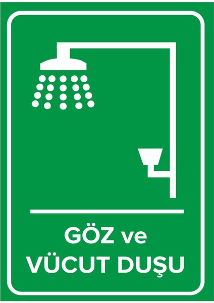 Göz ve Vücut Duşu Levhası - Sac Malzeme 50X70 cm