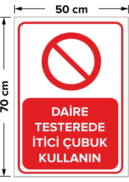 Daire Testerede Itici Çubuk Kullanın Levhası - Dekote Malzeme 50X70 cm