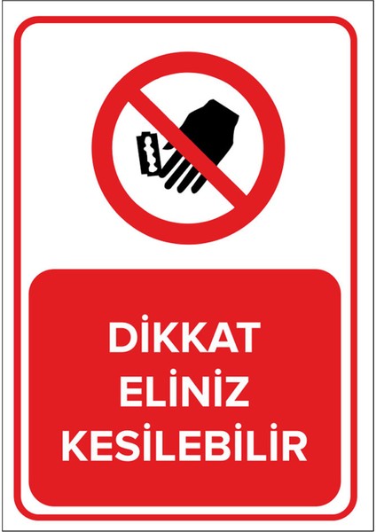 Dikkat Eliniz Kesilebilir Levhası - Dekote Malzeme 50X70 cm