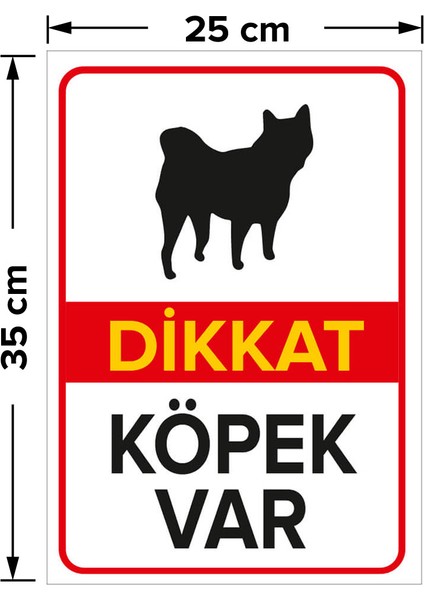 Dikkat Köpek Var Siyah Pug Levhası - Sac Malzeme 25X35 cm