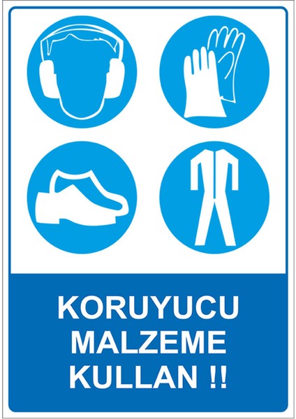 Koruyucu Malzeme Kullan Levhası - Sac Malzeme 50X70 cm