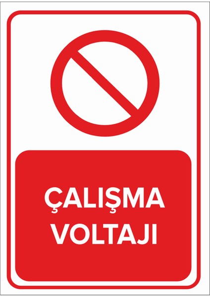 Çalışma Voltajı Levhası - Sac Malzeme 50X70 cm