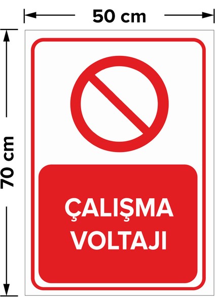 Çalışma Voltajı Levhası - Sac Malzeme 50X70 cm
