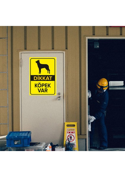 Dikkat Köpek Var Levhası Siyah Alman Kurdu - Sac Malzeme 35X50 cm fırsatları