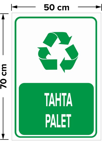Geri Dönüşüm Tahta Palet Levhası - Dekote Malzeme 50X70 cm