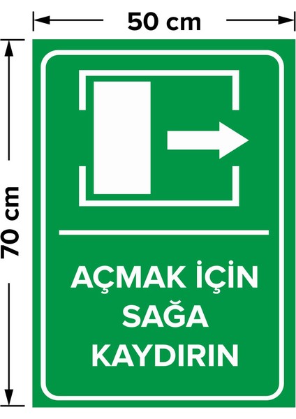 Açmak Için Sağa Kaydırın Levhası - Sac Malzeme 50X70 cm fiyatları