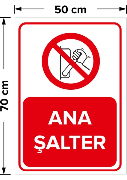 Ana Şalter Levhası - Dekote Malzeme 50X70 cm fiyatları