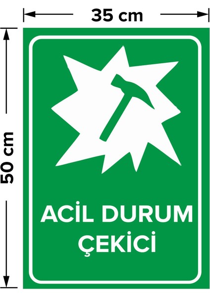 Acil Durum Çekici Levhası - Dekote Malzeme 35X50 cm fiyatları