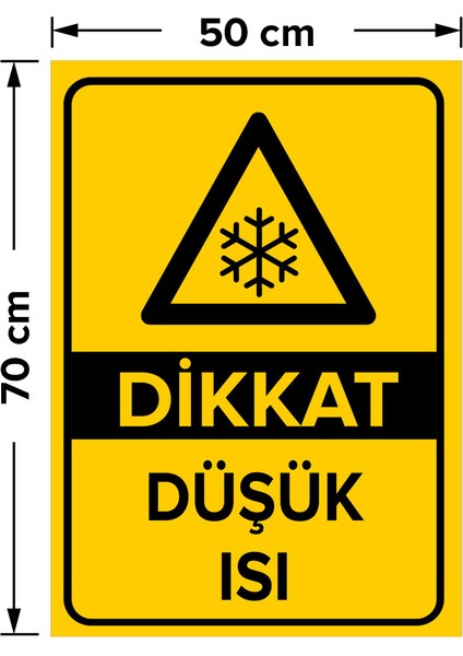 Dikkat Düşük Isı Levhası - Dekote Malzeme 50X70 cm