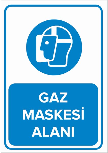Gaz Maskesi Alanı Levhası - Dekote Malzeme 50X70 cm