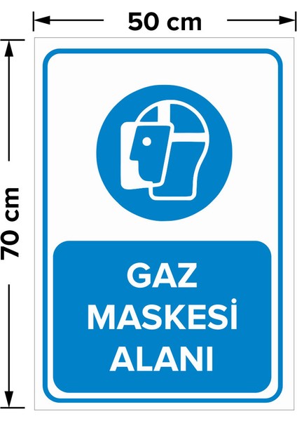 Gaz Maskesi Alanı Levhası - Dekote Malzeme 50X70 cm fiyatları