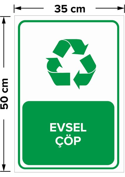 Evsel Çöp Levhası - Dekote Malzeme 35X50 cm fiyatları