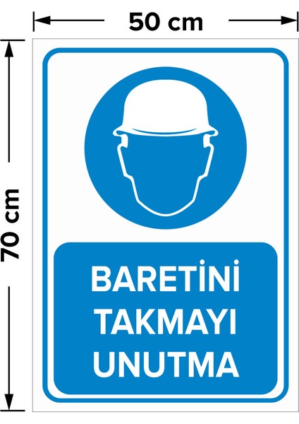 Baretini Takmayı Unutma Levhası - Dekote Malzeme 50X70 cm fiyatları