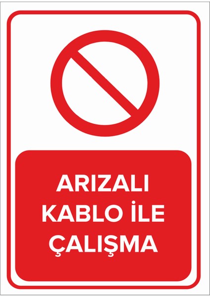 Arızalı Kablo Ile Çalışma Levhası - Dekote Malzeme 35X50 cm