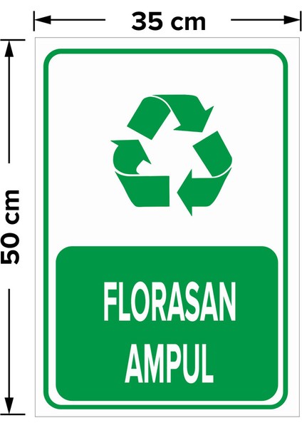 Geri Dönüşüm Florasan Ampül Levhası - Dekote Malzeme 35X50 cm