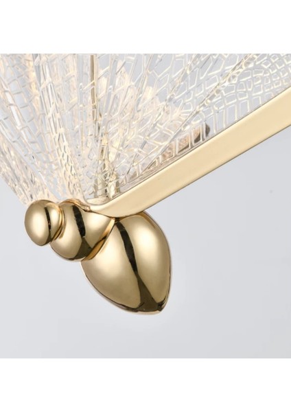 Elegance Butterfly Modern Kelebek Tasarım Üçlü Sarkıt LED Avize Sıralı Yemek Masası Gold Sarı