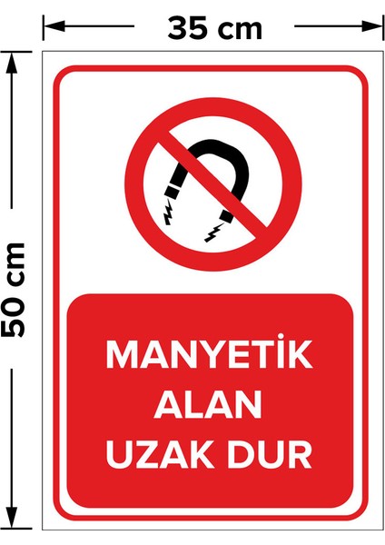 Manyetik Alan Uzak Dur Levhası - Sac Malzeme 35X50 cm