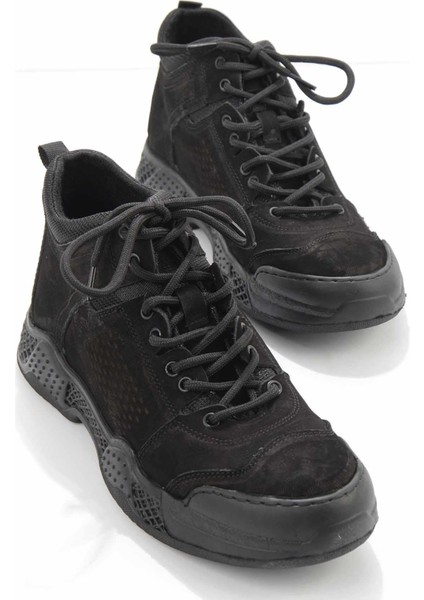 Siyah Nubuk Leather Erkek Bot & Bootie E02585228701