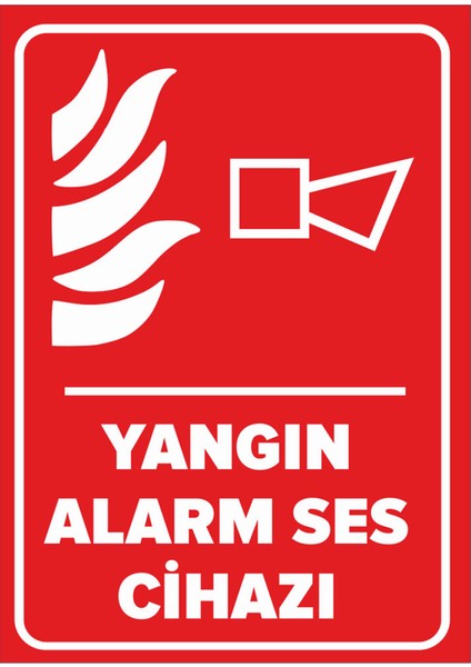 Yangın Alarm Ses Cihazı Levhası - Dekote Malzeme 50X70 cm