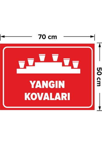 Yangın Kovaları Levhası - Dekote Malzeme 50X70 cm