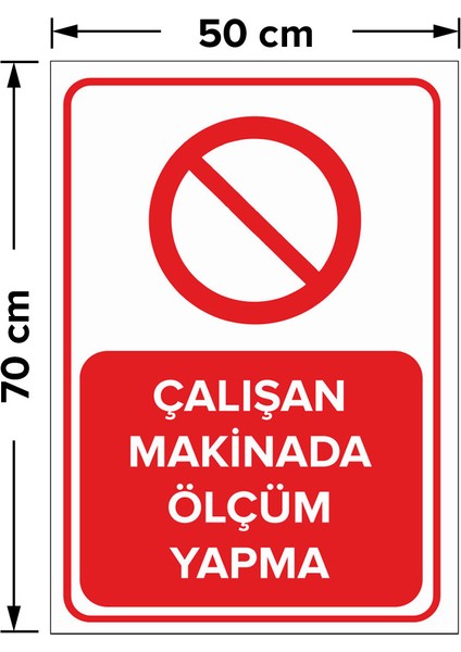 Çalışan Makinada Ölçüm Yapma Levhası - Dekote Malzeme 50X70 cm fiyatları