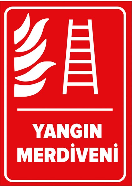Yangın Merdiven Levhası - Dekote Malzeme 25X35 cm
