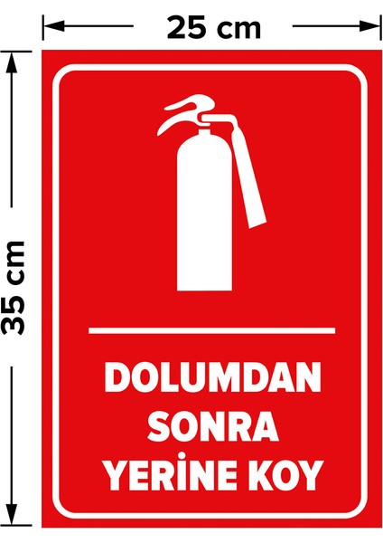 Dolumdan Sonra Yerine Koy Levhası - Dekote Malzeme 25X35 cm
