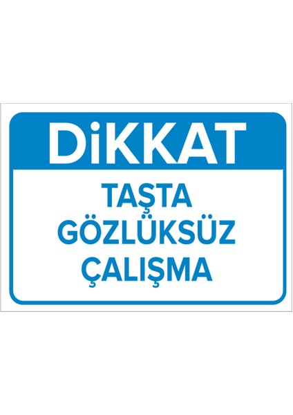 Dikkat Taşta Gözlüksüz Çalışma Levhası - Dekote Malzeme 25X35 cm