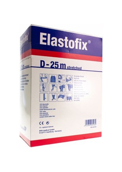 Elastofix 25M Bsn File Bandaj Beden D Gövde