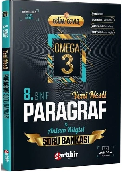 Artıbir Yayınları 8. Sınıf Çetin Ceviz Omega Paragraf