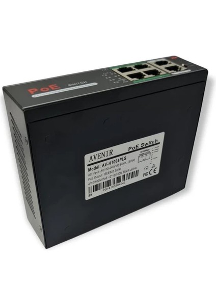 AV-H1064PLS 4 Port Poe Switch + 2 Port Uplink