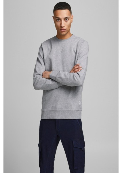 Bisiklet Yaka Baskılı Sweatshirt- Basic modelleri