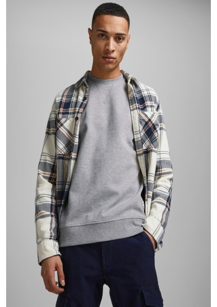 Bisiklet Yaka Baskılı Sweatshirt- Basic