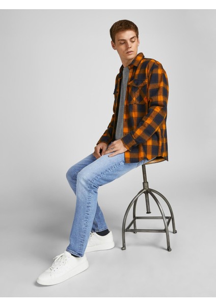 12203510_Jjiglenn Jjoriginal Mf 030 Düşük Bel Skinny Fit Düz Erkek Denim Pantolon fiyatları