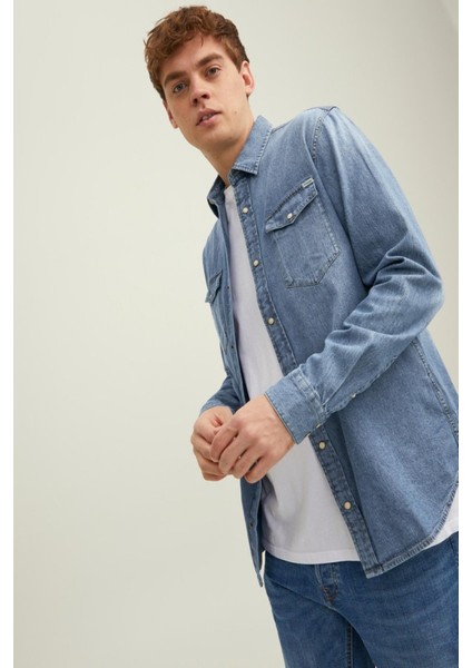 Jack & Jones Esherıdan Erkek Jean Gömlek 12138115