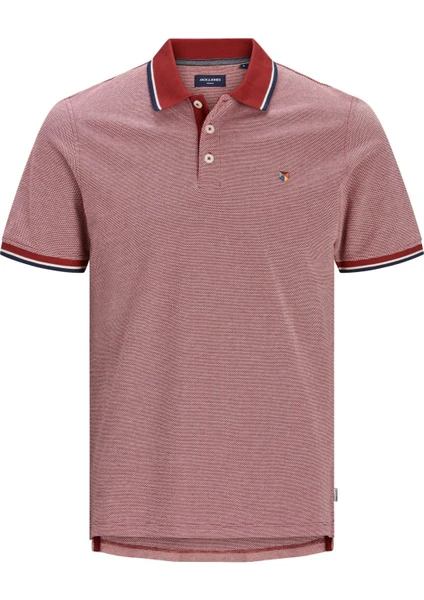 Jack & Jones 12169064_Jprbluwin Polo SsPolo Yaka Regular Fit Düz Koyu KırmızıErkek T-Shirt