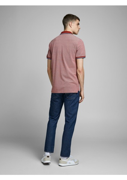 Jack & Jones 12169064_Jprbluwin Polo SsPolo Yaka Regular Fit Düz Koyu KırmızıErkek T-Shirt