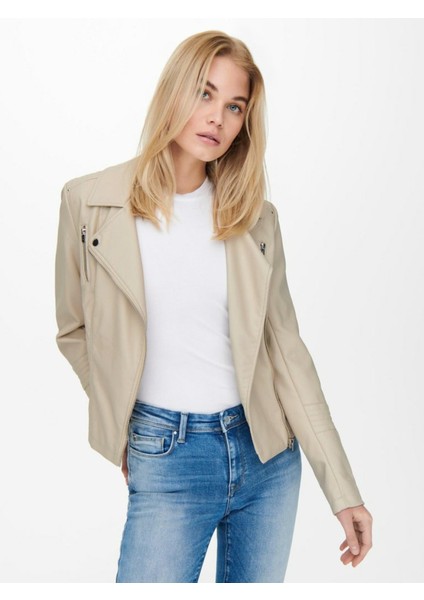 kadın onlgemma faux leather biker otw noos 15153079