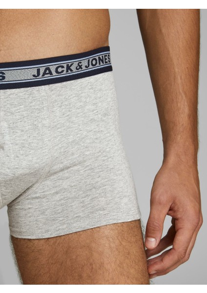 Jack & Jones Erkek Dark Grey Melange Boxer