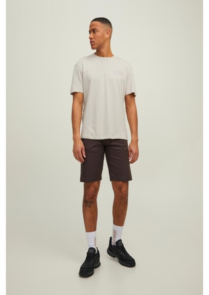 Erkek Arkası Japon Baskılı Tişört 12210323